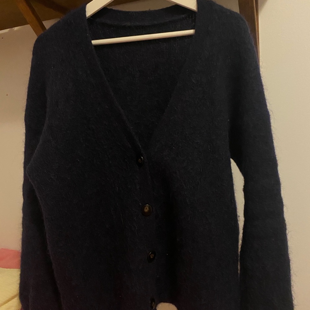 Sezane Midnight Blue Cardigan